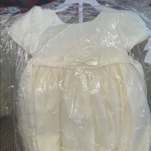 Baby girls cream dress